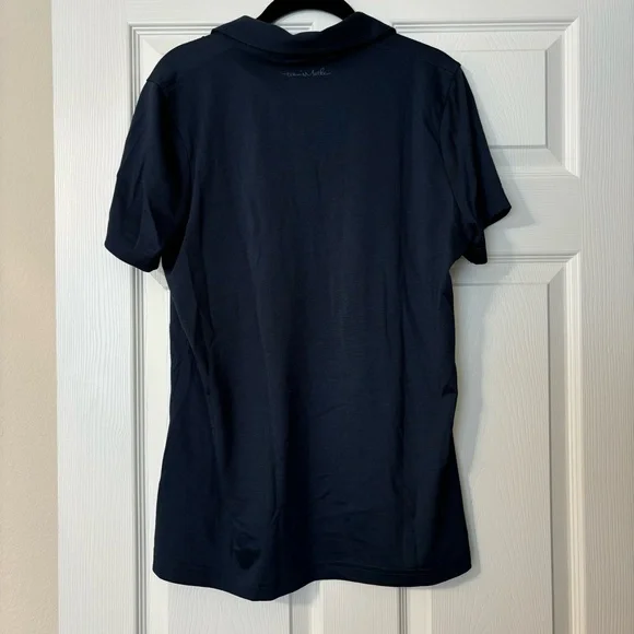 Travis Matthew Women's She Fancy 2.0 Polo Shirt Vintage Indigo/Black Size XL - Picture 2 of 12